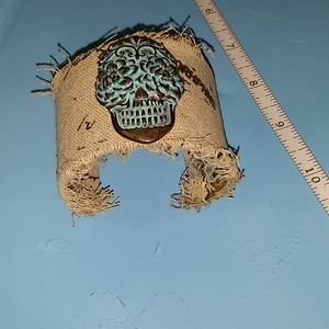 Cloth and Skull Cuff Bracelet